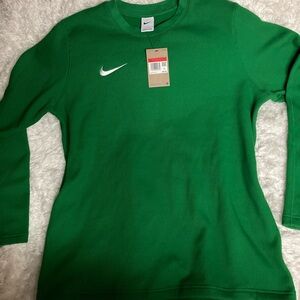 Nike Kelly Green Heavyweight Waffle Knit Active Shirt Long Sleeves Mens sz Large